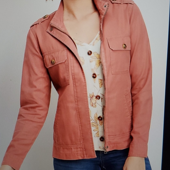 Maurices Jackets & Blazers - Ruffle back utility jacket
